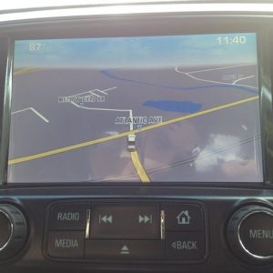 GMC Navigation screen showing factory GPS map