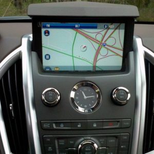 Cadillac SRX Pop up screen showing map