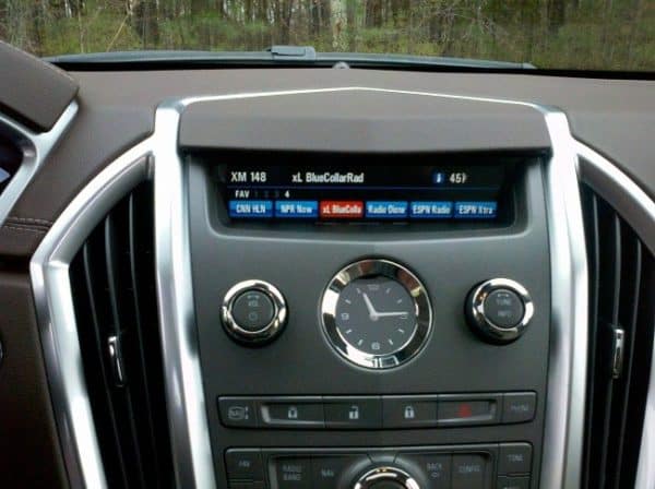 cadillac srx radio with screen down