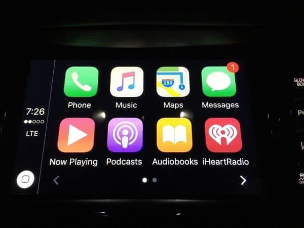 cue carplay menu