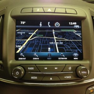 Buick LaCrosse navigation display screen