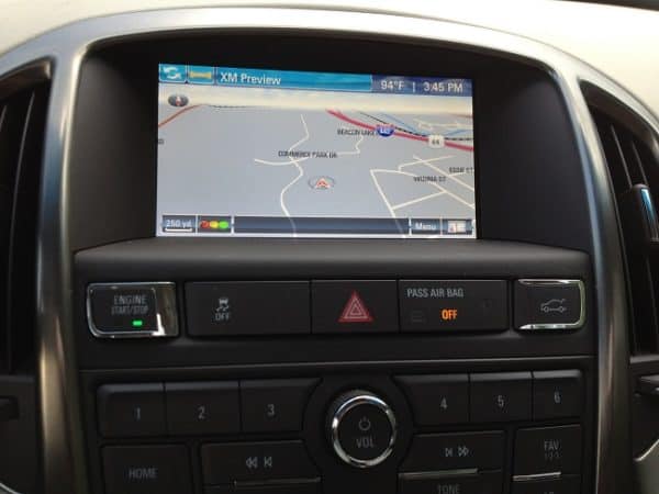 Buick Verano navigation display screen