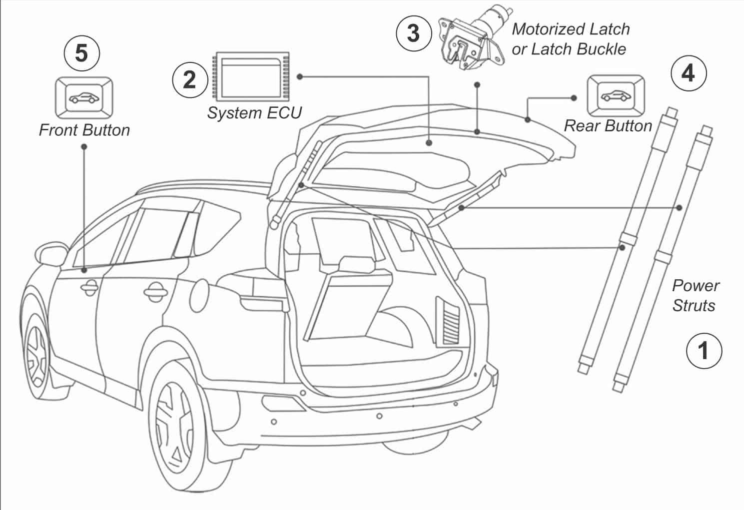 Easy to Insatall Power Liftgate Kit MVI INC Exclusive