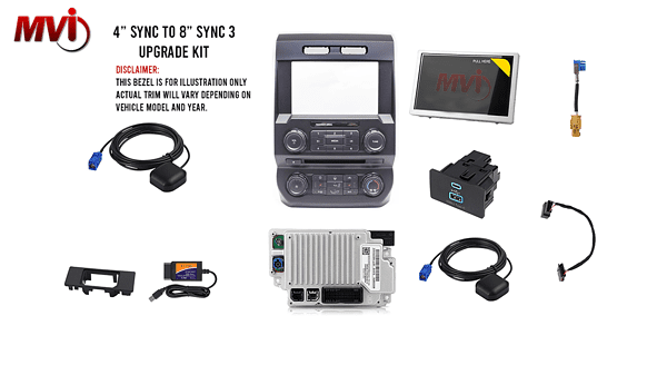 4" sync to 8" ford sync 3 upgrade kit