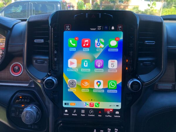 Ram Uconnect 5 12 inch screen with Full Screen Wireless CarPlay