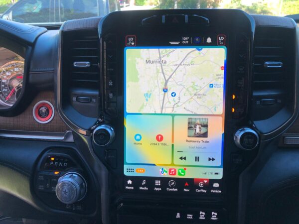 RAM 12 inch Uconnect 5 Screen with Map and 2 split cards