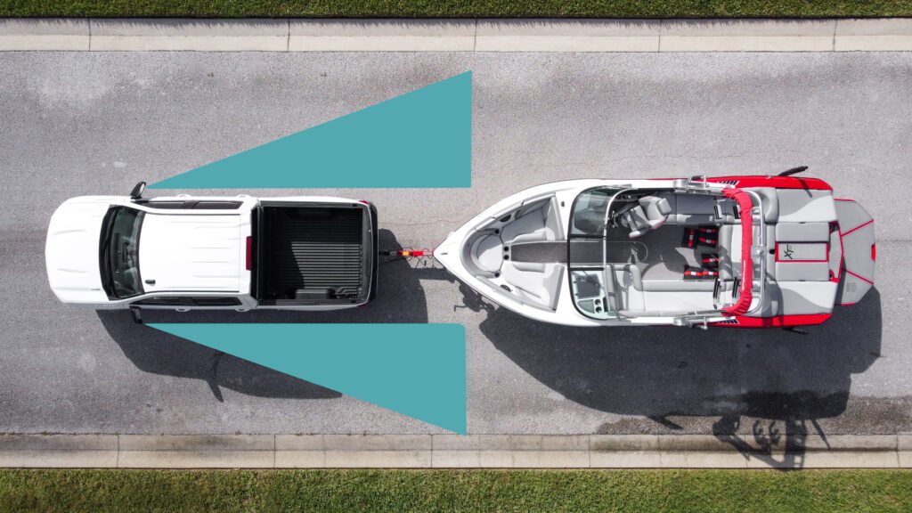echomaster intellihaul truck towing boat top view