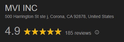 MVI Google review rating